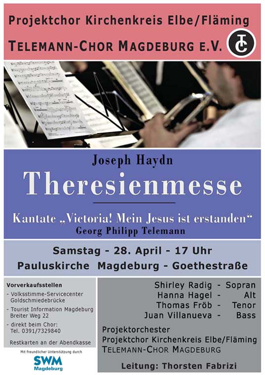 Bild des Plakates vom Konzert in der Pauluskirche in Magdeburg