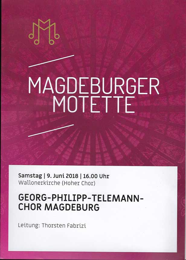 Plakat zum Motetten-Konzert am Sa. 9. Juni 16 h